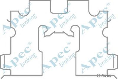 APEC BRAKING kit432 -  Комплектующие, тормозные колодки